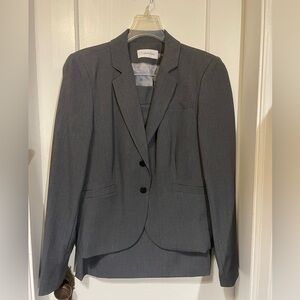 Calvin Klein Charcoal Suit Jacket and Skirt